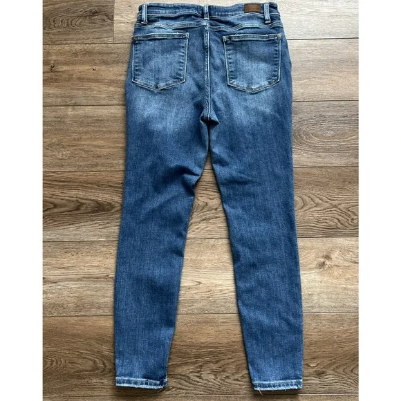 Judy Blue Jeans Women 11/30 Skinny Fit Button Fly Distressed Casual Stretch Boho - Picture 3 of 12